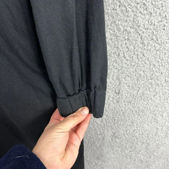 Frank and Oak shift dress womens XXS black oversized hidden button lagenlook art - Picture 6 of 11